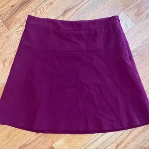 Loft A-line plum skirt